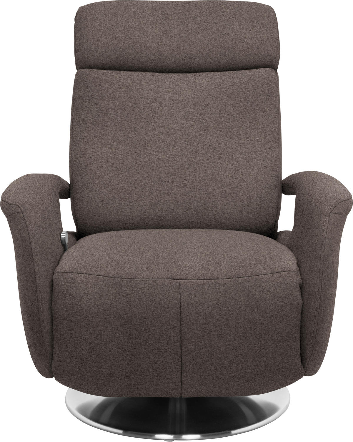 RELAXSESSEL in Textil Braun  - Edelstahlfarben/Braun, Konventionell, Textil/Metall (84/109/88cm) - Beldomo System