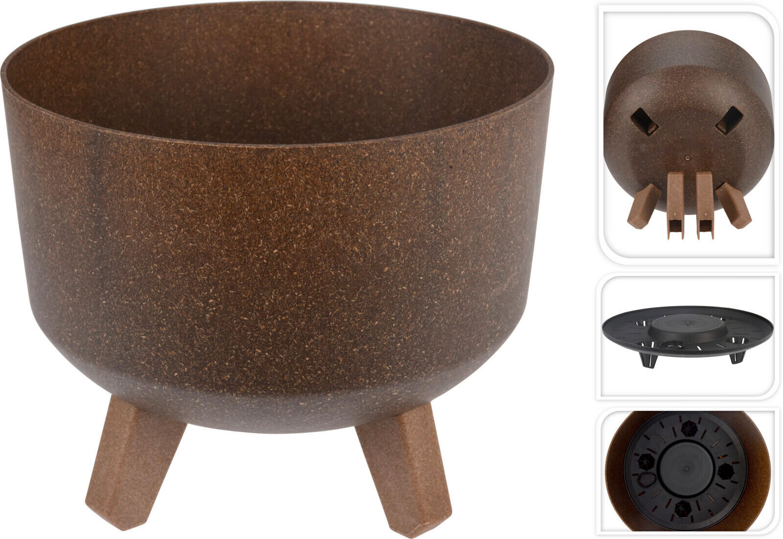 KVETINÁČ textil, 14/24/24 cm - viacfarebná, Basics, textil (14/24/24cm)