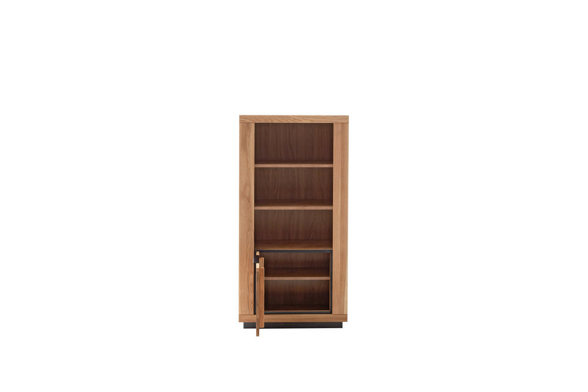 HIGHBOARD  in 72/142/40 cm  - Wildeiche/Schwarz, Design, Holz/Holzwerkstoff (72/142/40cm) - MID.YOU
