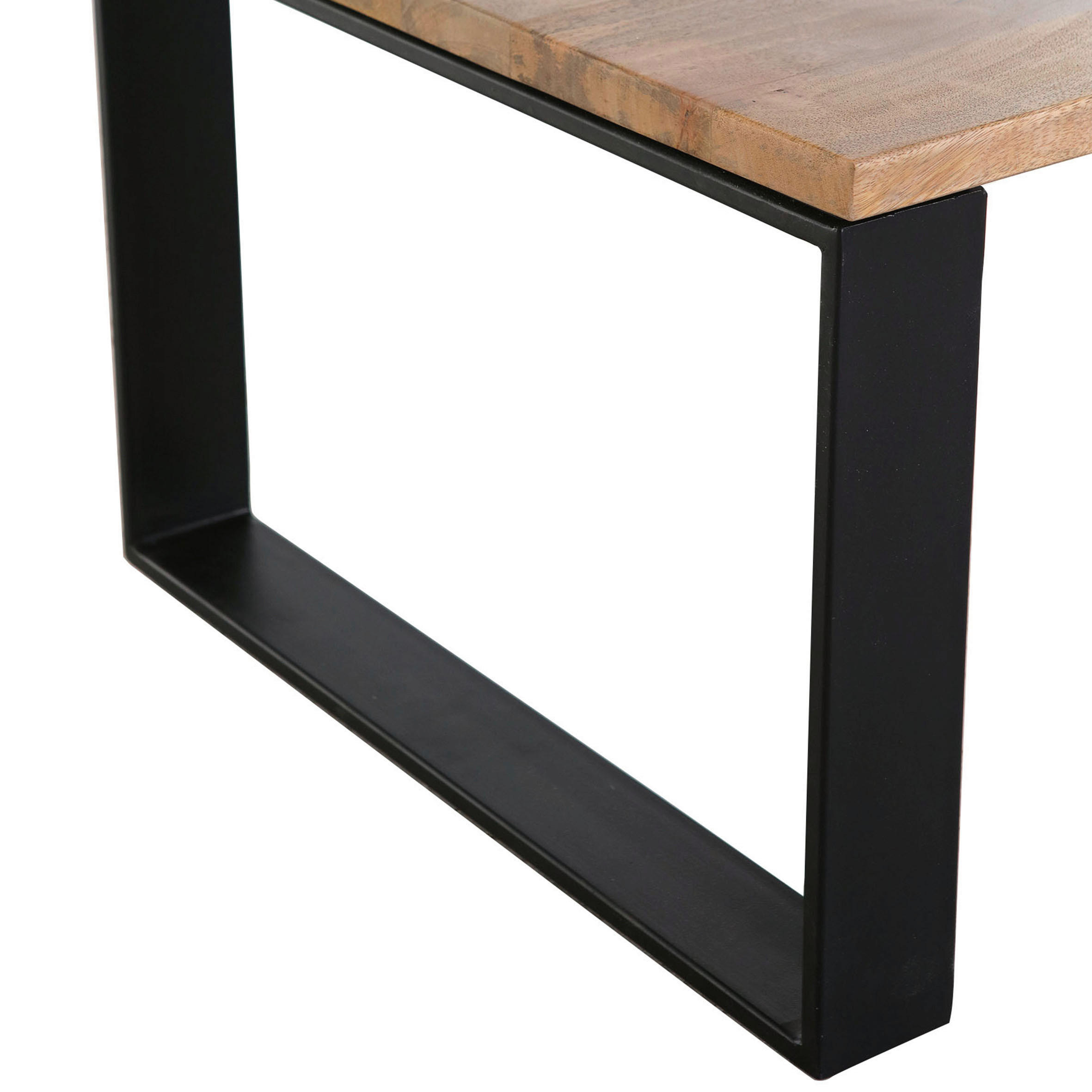 SOFFBORD i trä 115/60/40 cm  - svart/naturfärgad, Trend, metall/trä (115/60/40cm) - Livetastic