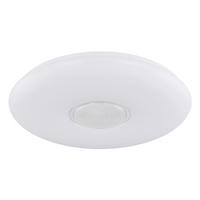 LED-DECKENLEUCHTE 48,5/7,2 cm   - Klar/Opal, Design, Glas/Kunststoff (48,5/7,2cm) - Globo