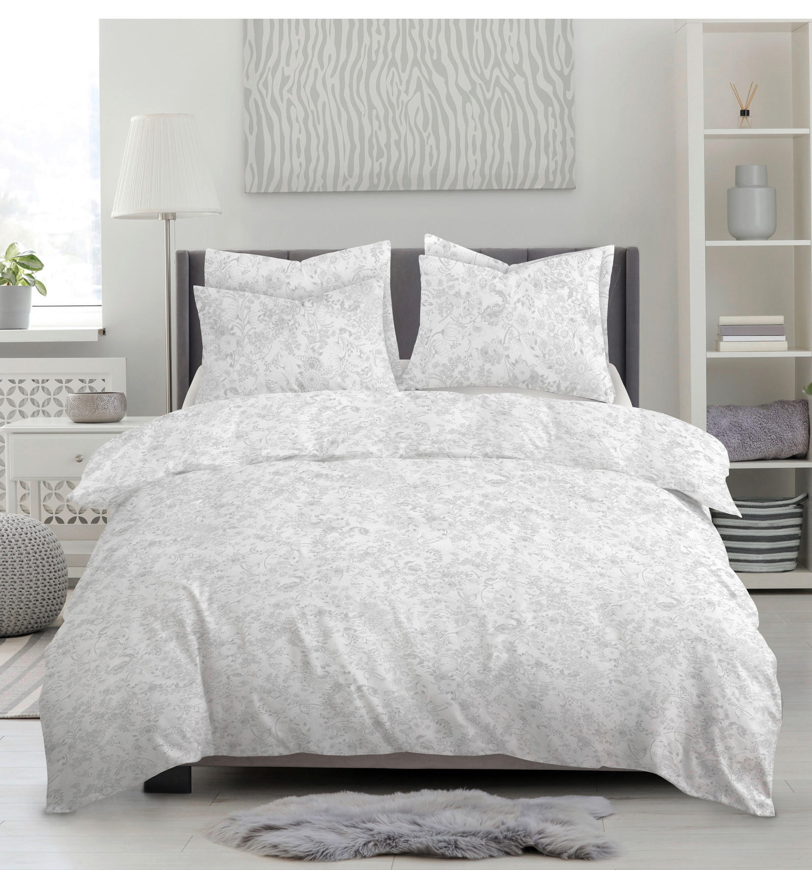 BETTWÄSCHESET Satin 160/210 cm  65 cm/100 cm  - Silberfarben, Basics, Textil (160/210cm) - Dieter Knoll