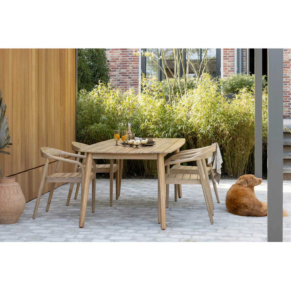 GARTENTISCH 215/90/76 cm Holz rechteckig  - Naturfarben, MODERN, Holz (215/90/76cm) - Livetastic
