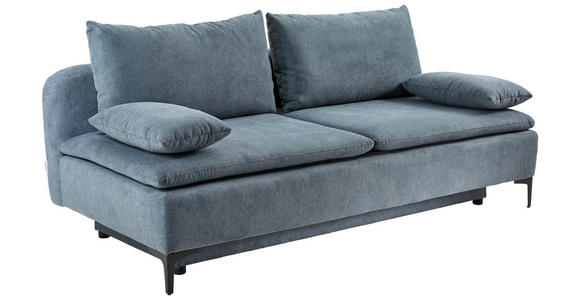 SCHLAFSOFA Flachgewebe Dunkelgrau  - Dunkelgrau/Schwarz, Design, Textil/Metall (203/75/100cm) - Carryhome