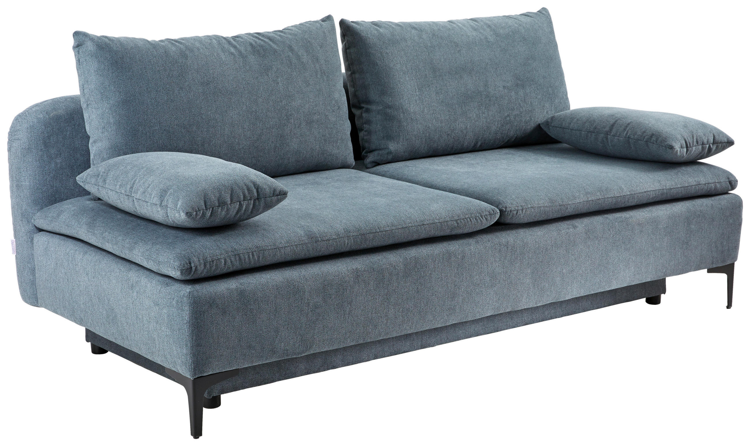 BÄDDSOFFA i flatväv mörkgrå  - mörkgrå/svart, Design, metall/textil (203/75/100cm) - MID.YOU