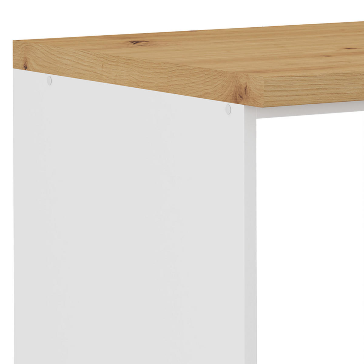 HERDUMBAUSCHRANK 60/86/60 cm  in Weiß  - Eiche Artisan/Weiß, ROMANTIK / LANDHAUS, Holzwerkstoff (60/86/60cm) - MID.YOU