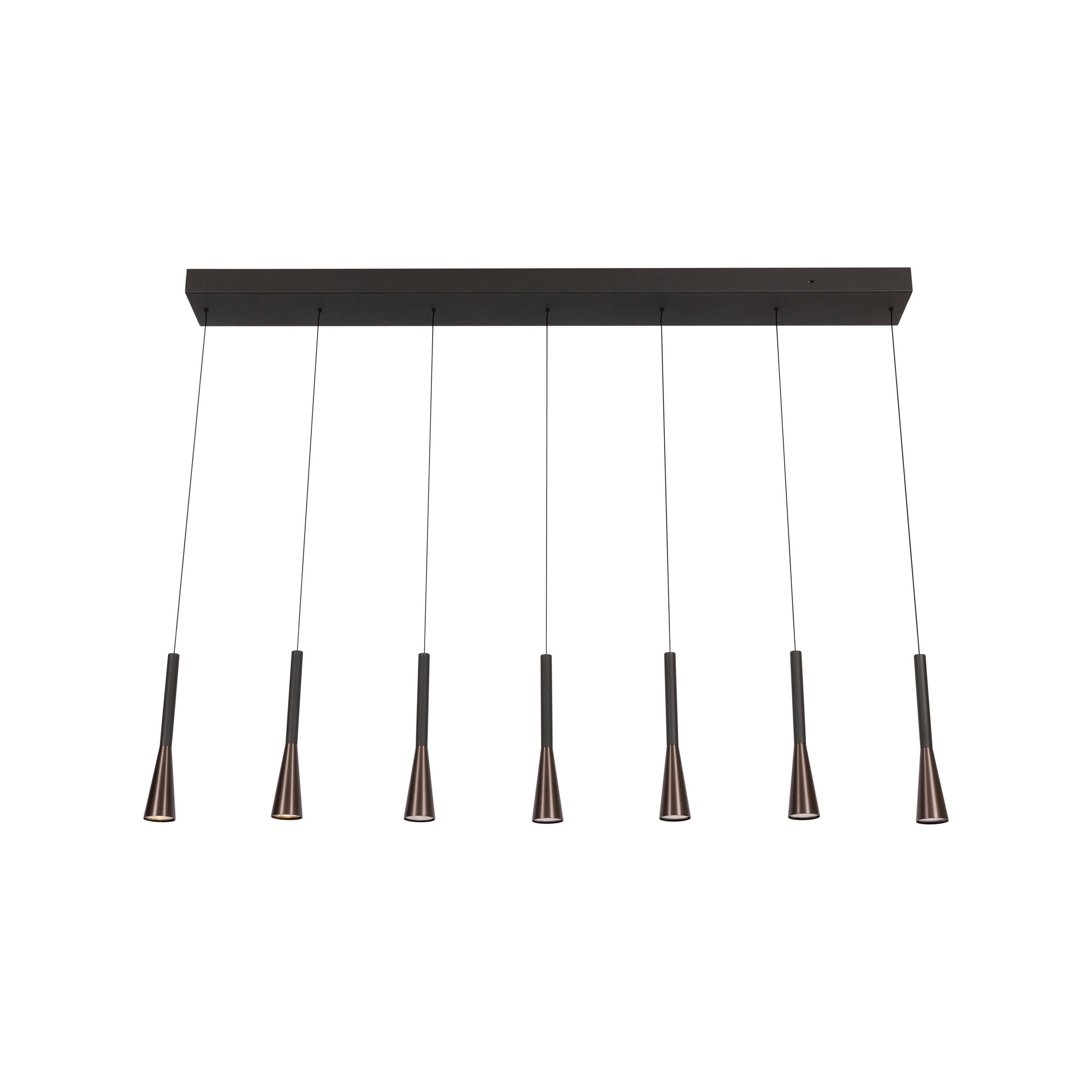 LED-PENDELLEUCHTE JOAKIM 12/130/164,3 cm  - Schwarz/Braun, Trend, Metall (12/130/164,3cm) - Lucide