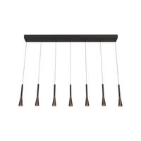 LED-PENDELLEUCHTE JOAKIM 12/130/164,3 cm  - Schwarz/Braun, Trend, Metall (12/130/164,3cm) - Lucide