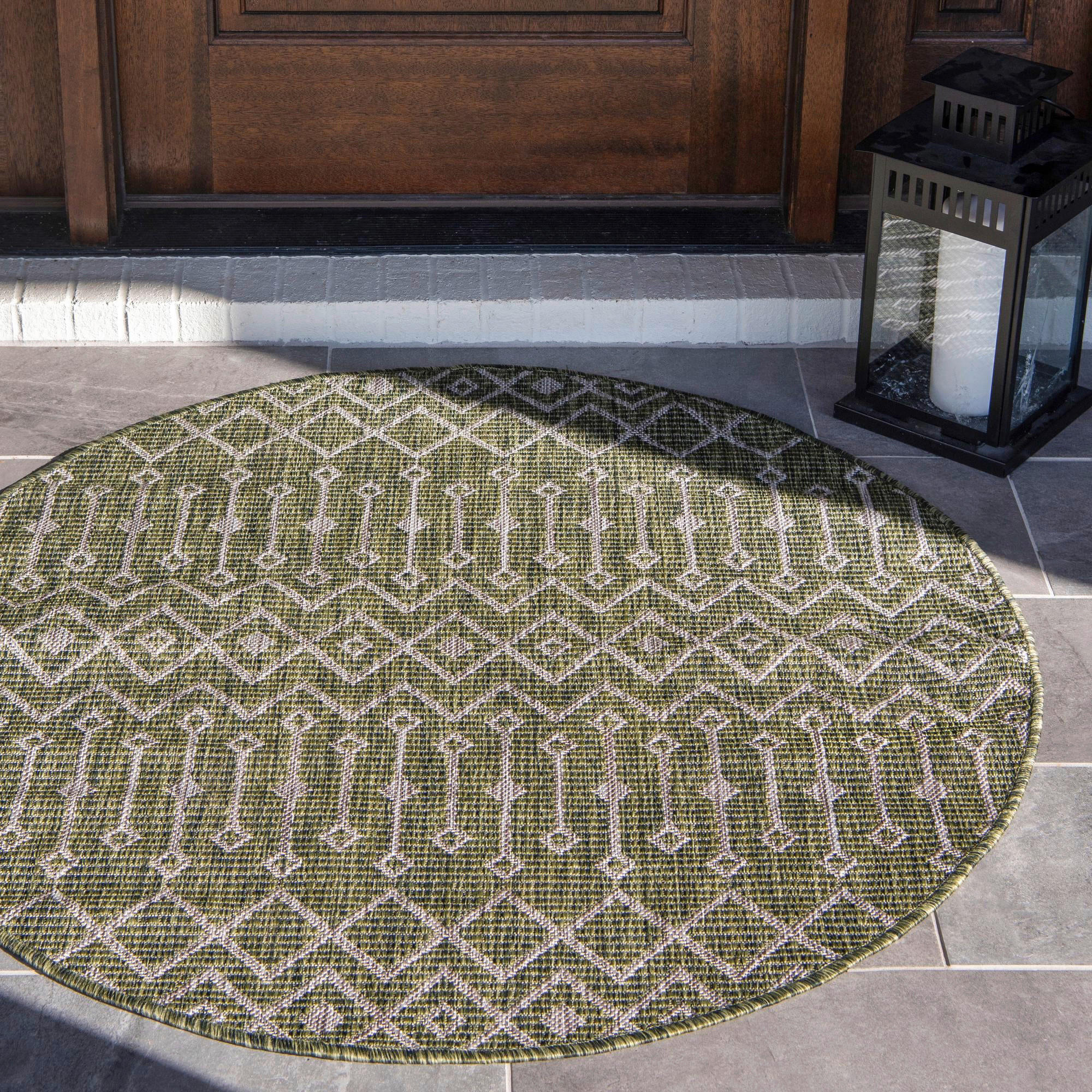 WEBTEPPICH   Grün   - Grün, Basics, Textil (120cm)