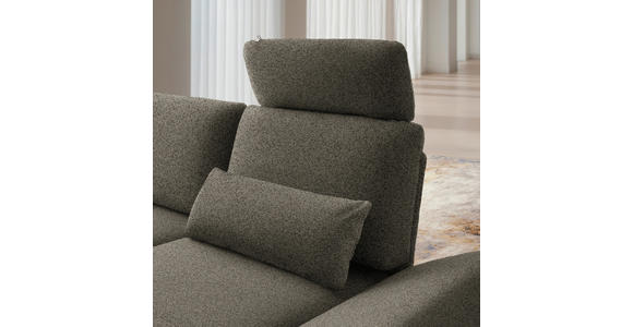 ECKSOFA  in Flachgewebe Braun Rücken echt, Armteilverstellung, Relaxfunktion  234/155 cm  - Schwarz/Braun, Design, Textil/Metall (234/155cm) - Dieter Knoll