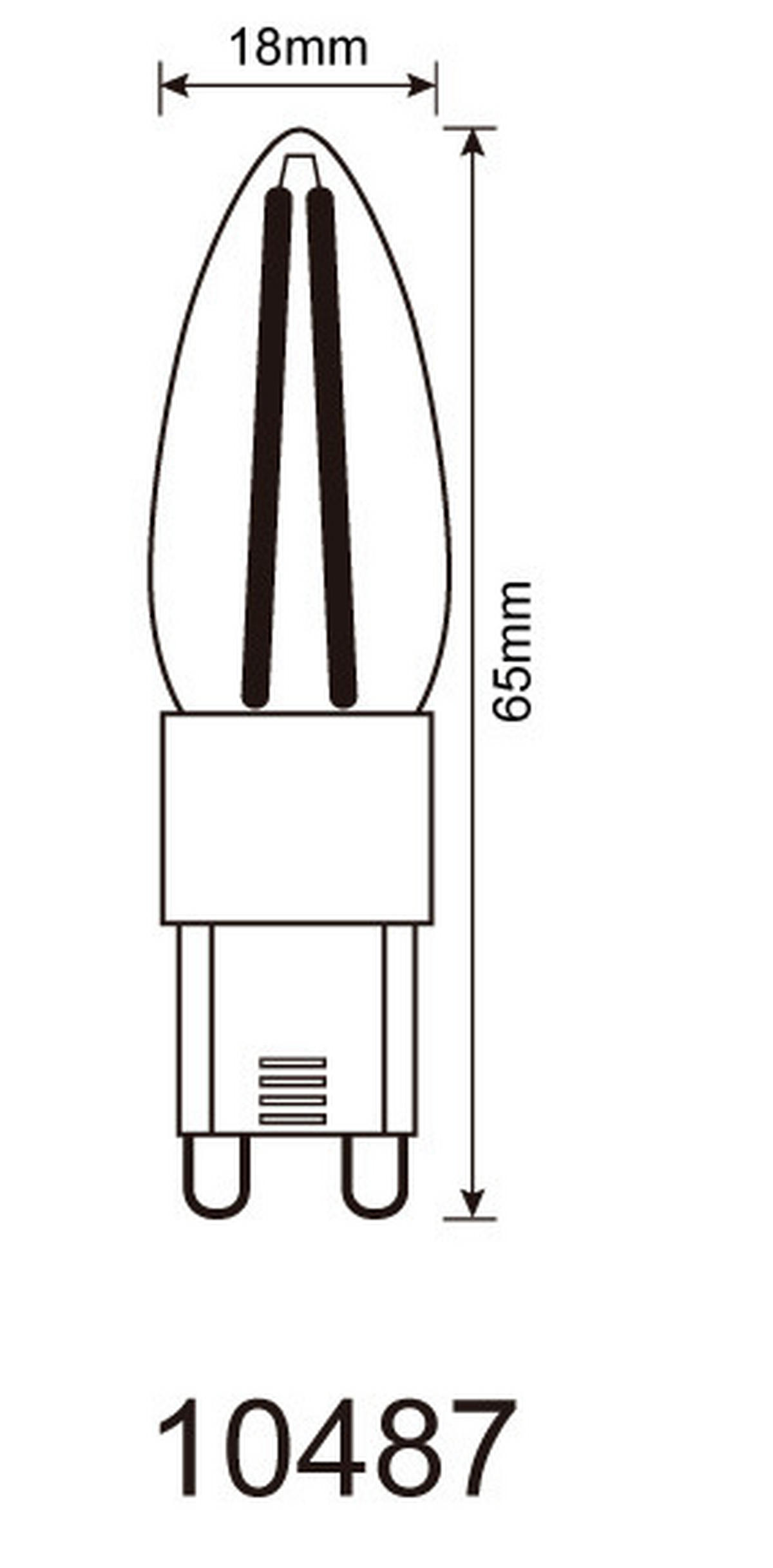 LED ŽARULJA  - bijela/prozirno, Basics, staklo/keramika (1,8/6,5cm)