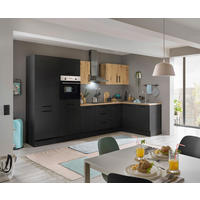 ECKKÜCHE 330/165 cm  in Schwarz, Eiche Artisan  - Schwarz/Eiche Artisan, Basics, Holzwerkstoff/Metall (330/165cm) - MID.YOU