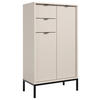 HIGHBOARD  in 60/106/32 cm  - Kaschmir/Schwarz, MODERN, Holzwerkstoff/Metall (60/106/32cm) - MID.YOU