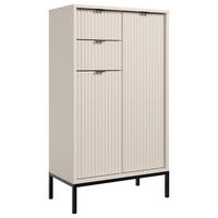HIGHBOARD  in 60/106/32 cm  - Kaschmir/Schwarz, MODERN, Holzwerkstoff/Metall (60/106/32cm) - MID.YOU