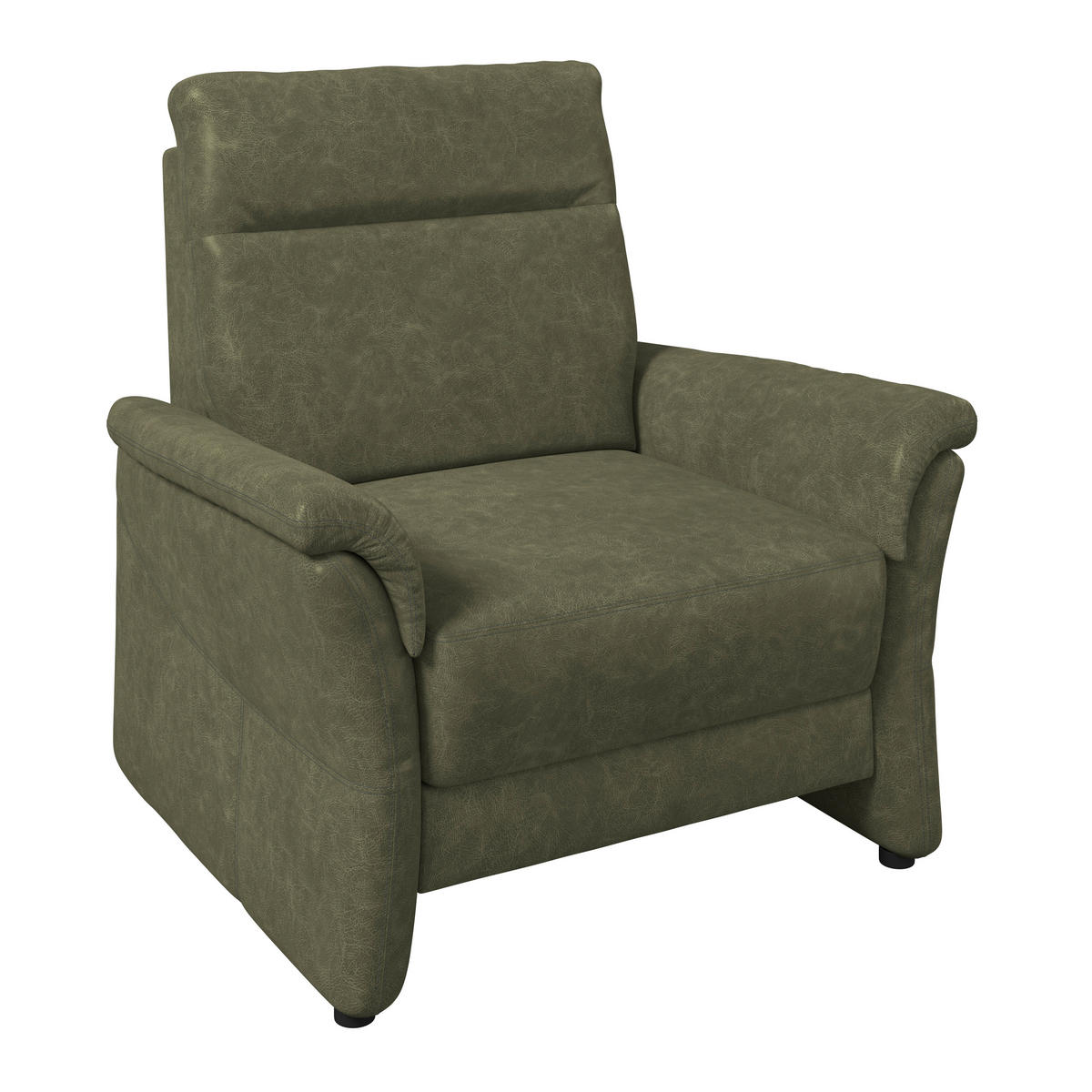 SESSEL Mikrofaser Olivgrün  - Schwarz/Olivgrün, Konventionell, Kunststoff/Textil (104/98/91cm) - Elegando