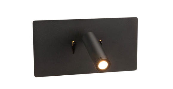 LED-WANDLEUCHTE LANCASTER - Schwarz, Basics, Metall (23/9-16/12cm) - Novel