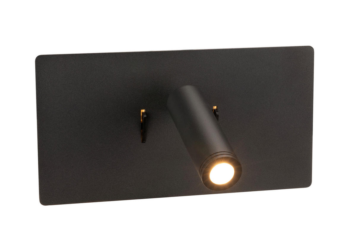NÁSTĚNNÉ LED SVÍTIDLO, 23/9-16/12 cm - černá, Basics, kov (23/9-16/12cm) - Novel