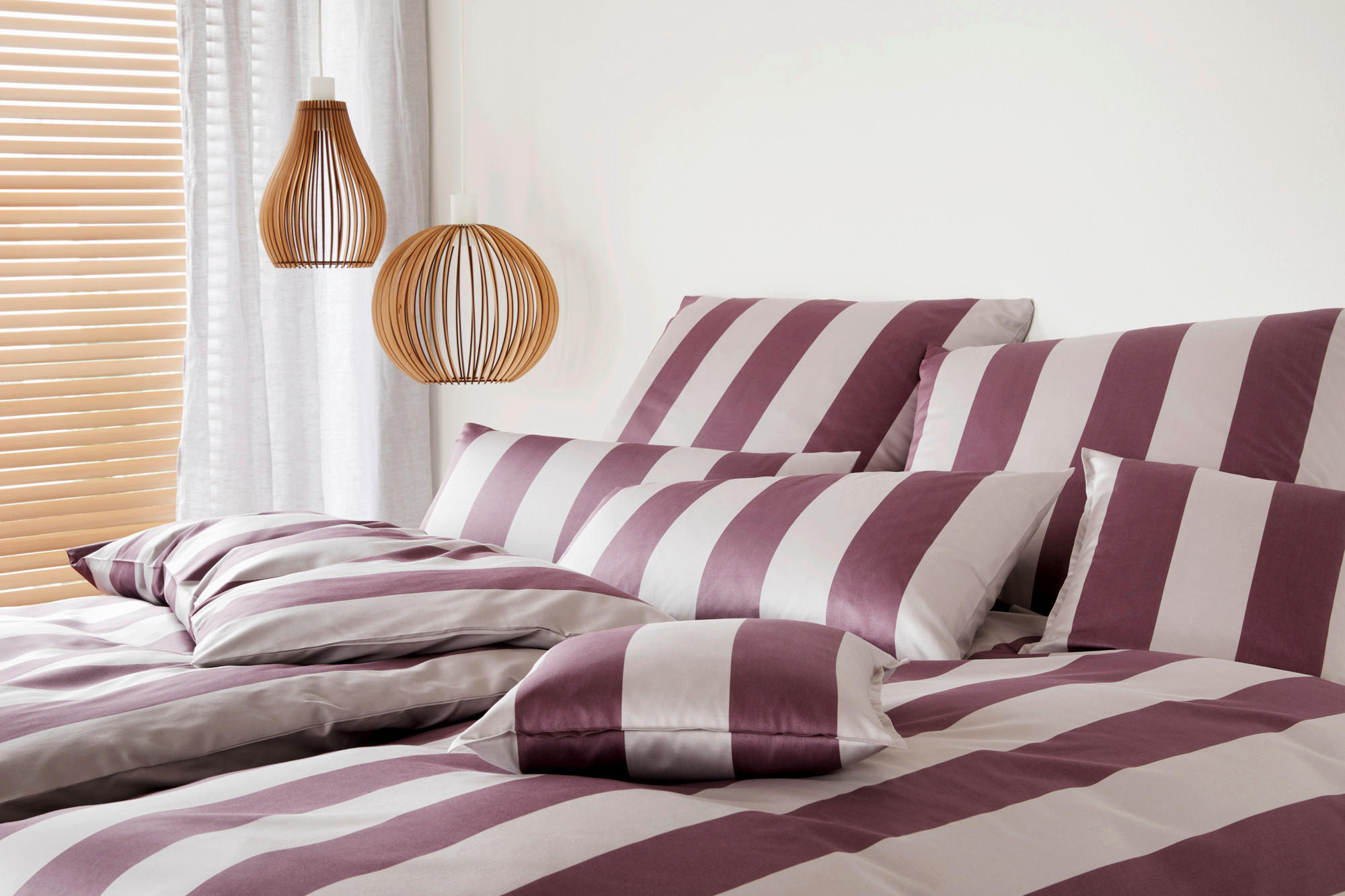 BETTWÄSCHESET Makosatin 160/210 cm  100 cm/65 cm  - Altrosa, Basics, Textil (160/210cm) - Elegante