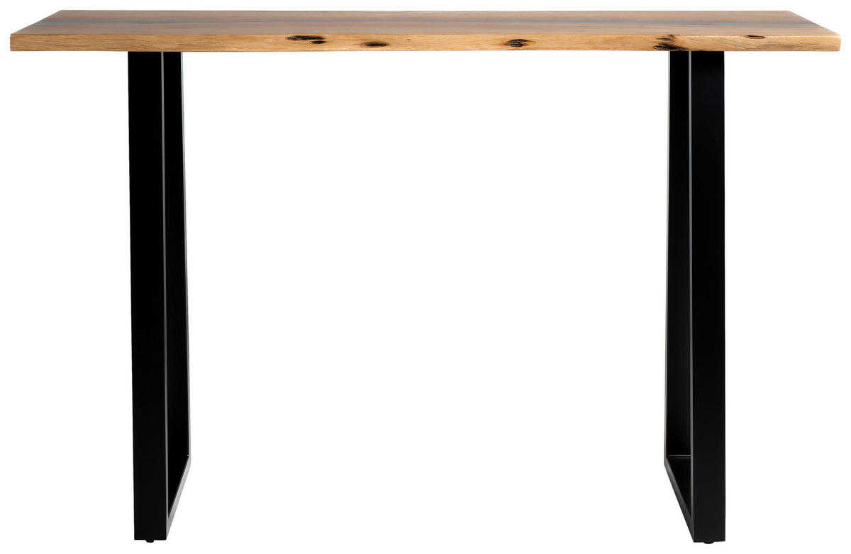 KONSOLENTISCH in Holz, Metall, Kunststoff 120/37/78 cm    - Schwarz/Akaziefarben, LIFESTYLE, Holz/Kunststoff (120/37/78cm) - Landscape