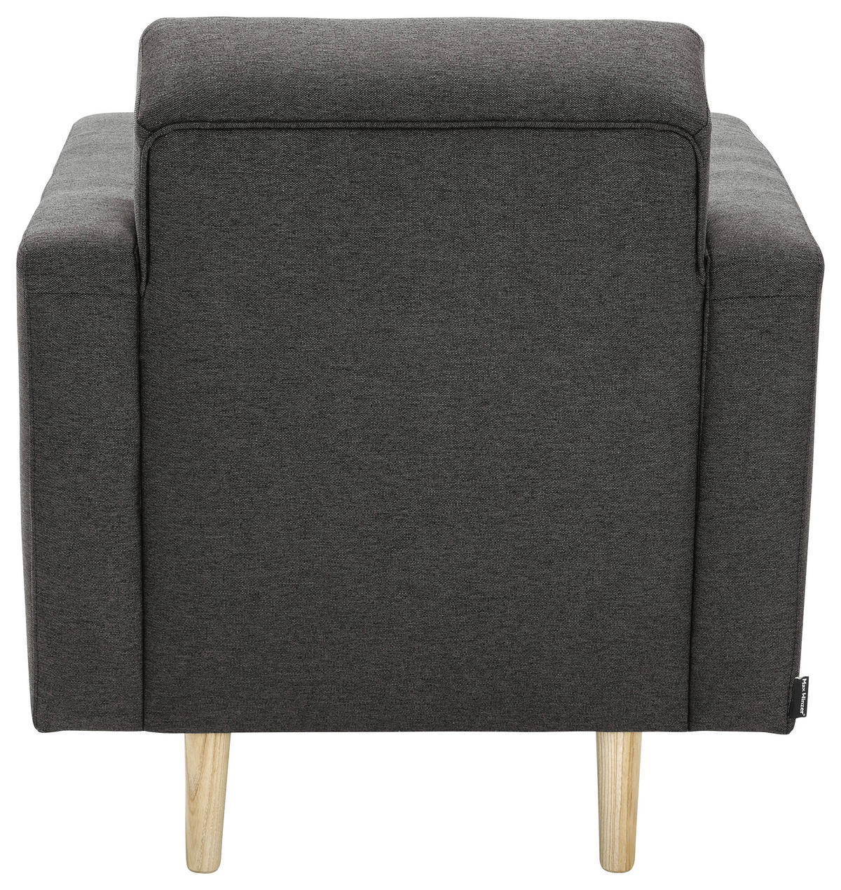 SESSEL in Flachgewebe Anthrazit  - Eschefarben/Anthrazit, Modern, Holz/Textil (75/81/83cm) - Max Winzer