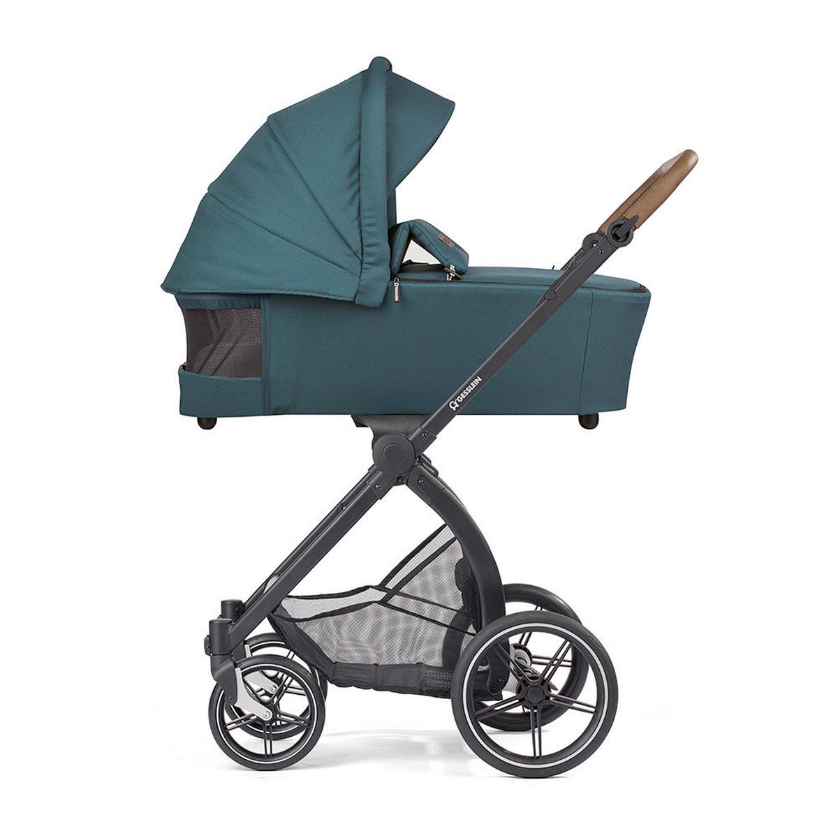 KINDERWAGENSET  FX4 Swing Set  Petrol  - Petrol/Schwarz, Basics, Textil (100/55/130cm) - Gesslein