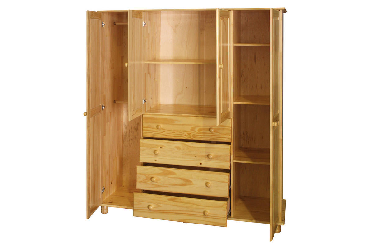 DREHTÜRENSCHRANK  in Naturfarben  - Naturfarben, Natur, Holz (156/177/52cm) - Livetastic