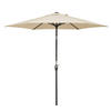 SONNENSCHIRM 220 cm Naturfarben  - Anthrazit/Naturfarben, Basics, Textil/Metall (220/210/220cm) - Schneider