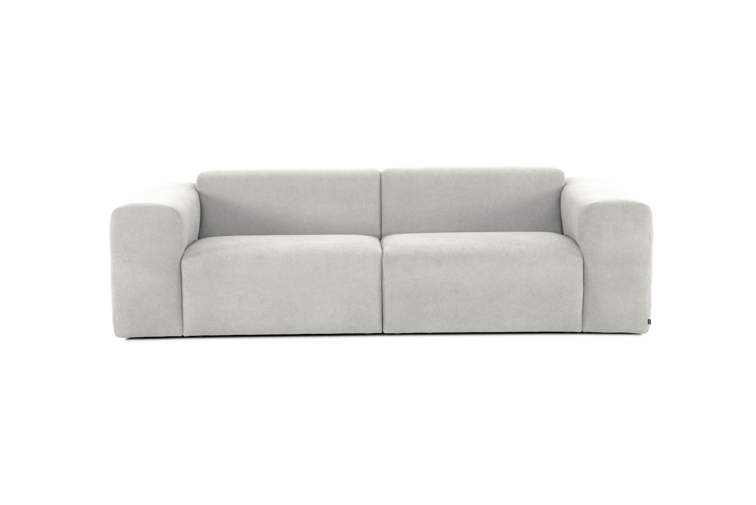 3-SITZER-SOFA Struktur Hellgrau  - Hellgrau/Schwarz, Design, Kunststoff/Textil (266/76/116cm) - MID.YOU