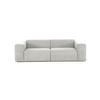 3-SITZER-SOFA Struktur Hellgrau  - Hellgrau/Schwarz, Design, Kunststoff/Textil (266/76/116cm) - MID.YOU
