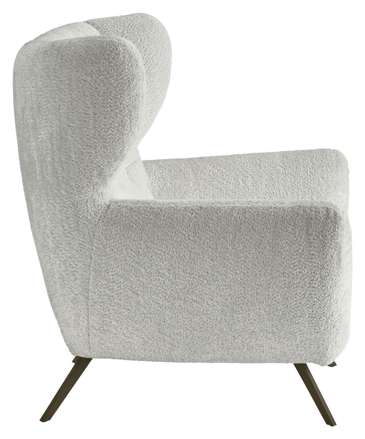 CHESTERFIELD-SESSEL Chenille Hellgrau  - Hellgrau/Schwarz, MODERN, Textil/Metall (100/94/95cm) - Pure Home Lifestyle