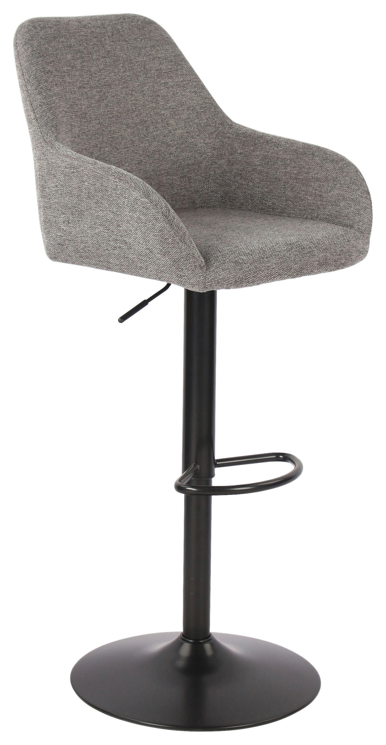 Barhocker Höhenverstellbar Mit Lehne Brego Grau