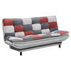 SCHLAFSOFA in Mikrovelours Silberfarben, Beere, Dunkelgrau  - Beere/Dunkelgrau, Basics, Kunststoff/Textil (188/90/89cm) - MID.YOU
