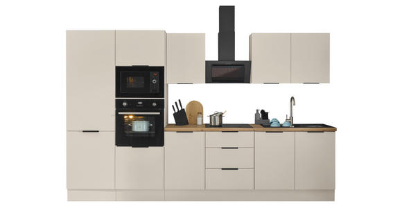 KÜCHENBLOCK   in Kaschmir  - Kaschmir/Schwarz, Basics, Holzwerkstoff/Metall (330/211/60cm) - Xora