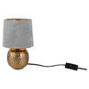 TISCHLEUCHTE 16/26 cm   - Goldfarben/Grau, Design, Keramik/Textil (16/26cm) - P & B
