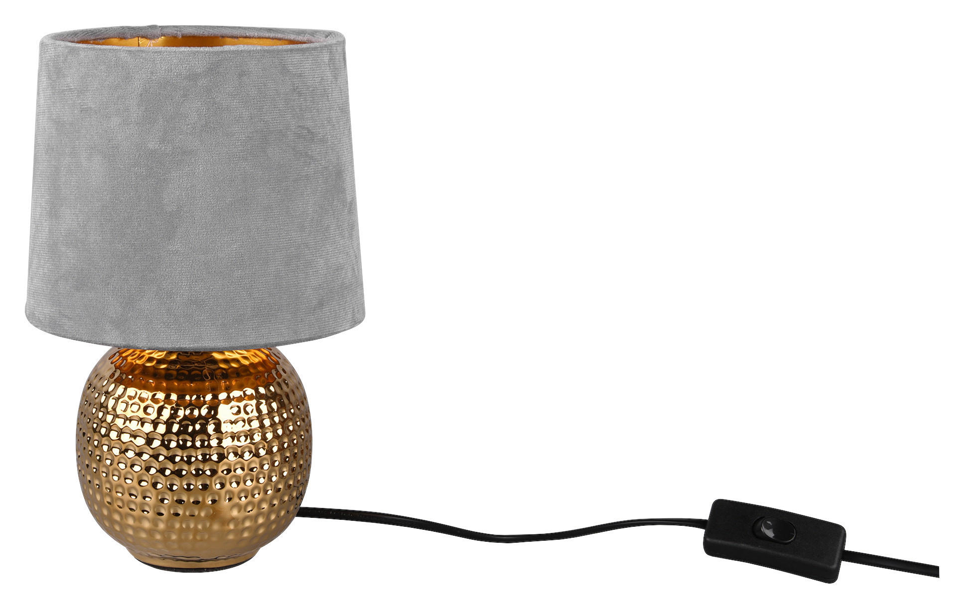 P & B Tischleuchte Grau, Gold 26 cm
