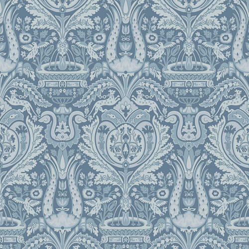 Xora Vliestapete Blau 52x1000 cm