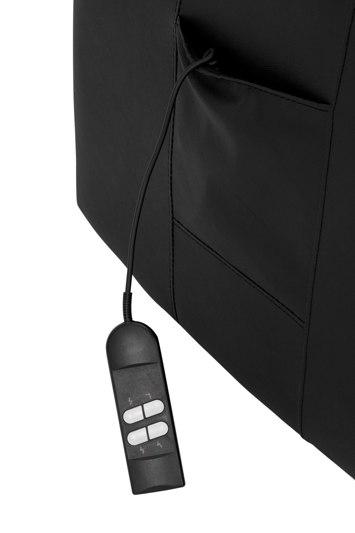 FERNSEHSESSEL in Lederlook Schwarz  - Weiss/Schwarz, Design, Leder/Kunststoff (78/108/91cm) - MID.YOU
