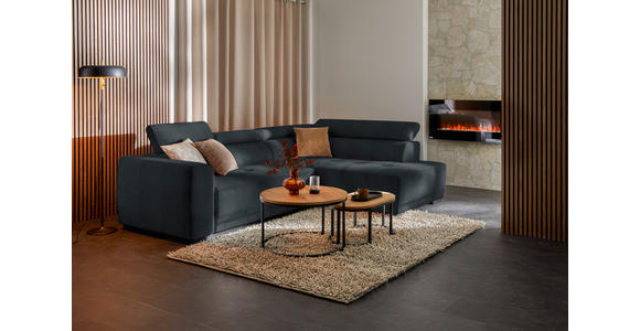 ECKSOFA  in Feincord Anthrazit  284/205 cm  - Anthrazit/Schwarz, Design, Kunststoff/Textil (284/205cm) - Xora