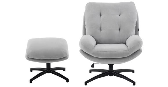 RELAXSESSELSET in Metall, Textil Grau, Schwarz  - Schwarz/Grau, Design, Textil/Metall (75/97/88cm) - Carryhome