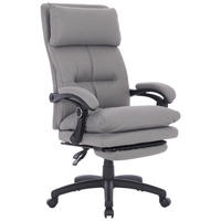 CHEFSESSEL Mikrofaser Grau  - Schwarz/Grau, Modern, Kunststoff/Textil (66/116-124/71,5cm) - Livetastic