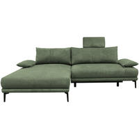ECKSOFA Grün Webstoff  - Schwarz/Grün, Design, Textil/Metall (192/260cm) - MID.YOU