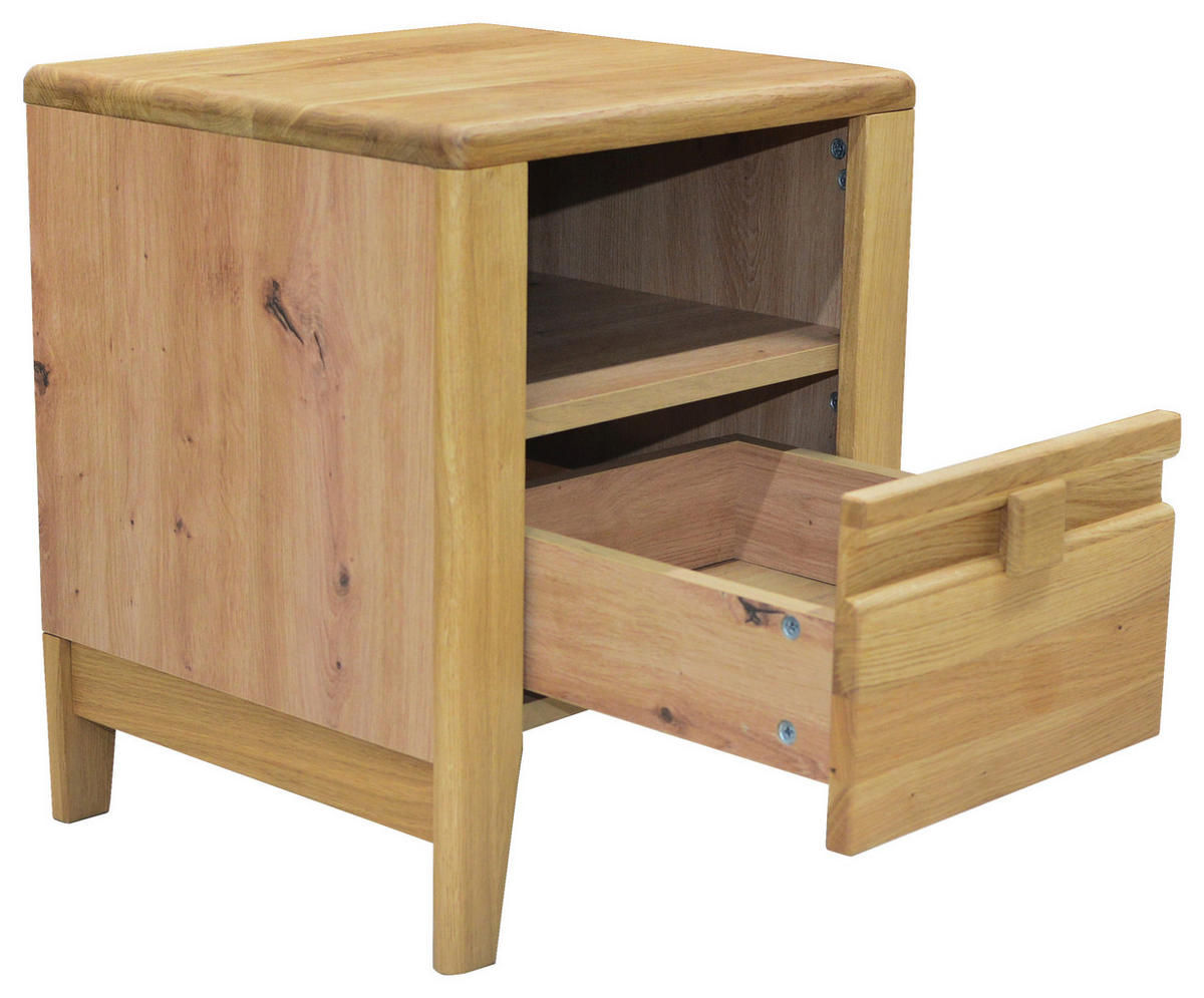 NACHTKÄSTCHEN in massiv Wildeiche Eiche Artisan, Wildeiche  - Wildeiche/Eichefarben, KONVENTIONELL, Holz/Holzwerkstoff (45/54/42,7cm) - Linea Natura