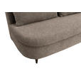 SCHLAFSOFA in Velours Braun  - Schwarz/Braun, Design, Holz/Textil (213/89/105cm) - Novel