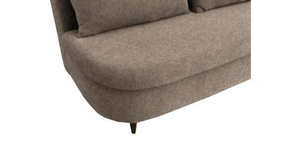 SCHLAFSOFA in Velours Braun  - Schwarz/Braun, Design, Holz/Textil (213/89/105cm) - Novel