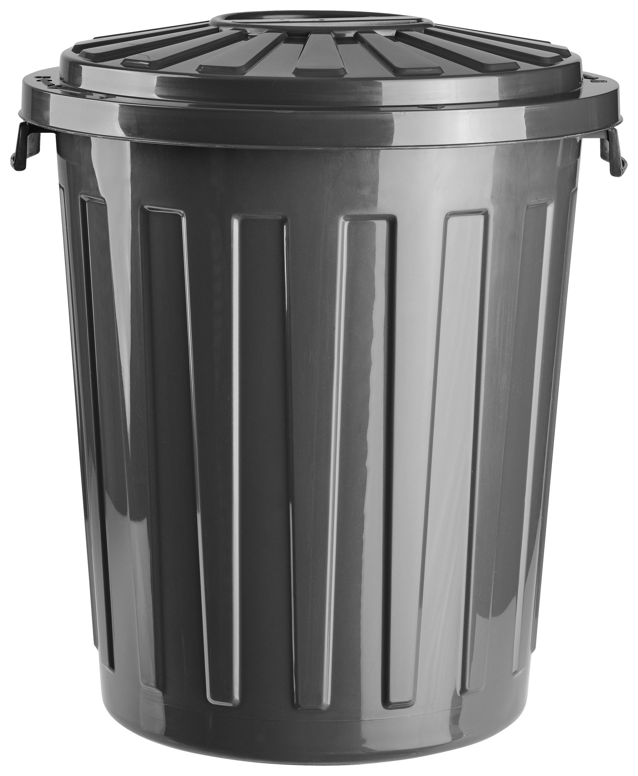 ABFALLEIMER 23 l  Kunststoff  - Schwarz, Basics, Kunststoff (36/42cm)