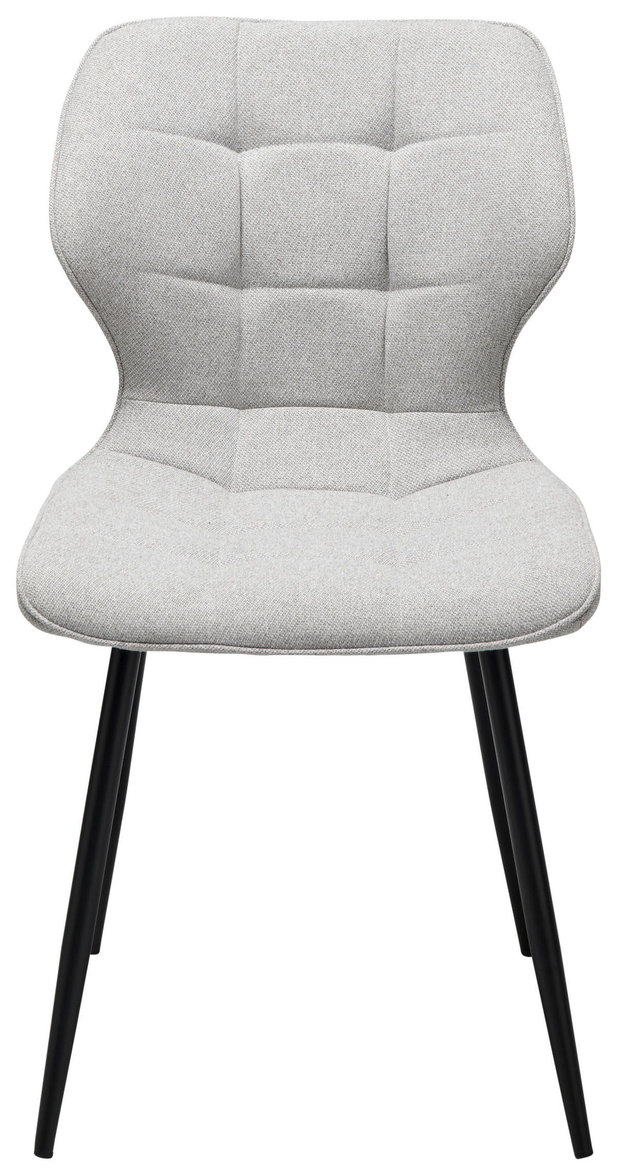 STUHL  in Eisen Webstoff Metall, Textil, Holz  - Hellgrau/Schwarz, LIFESTYLE, Holz/Textil (47/82/59cm) - Livetastic
