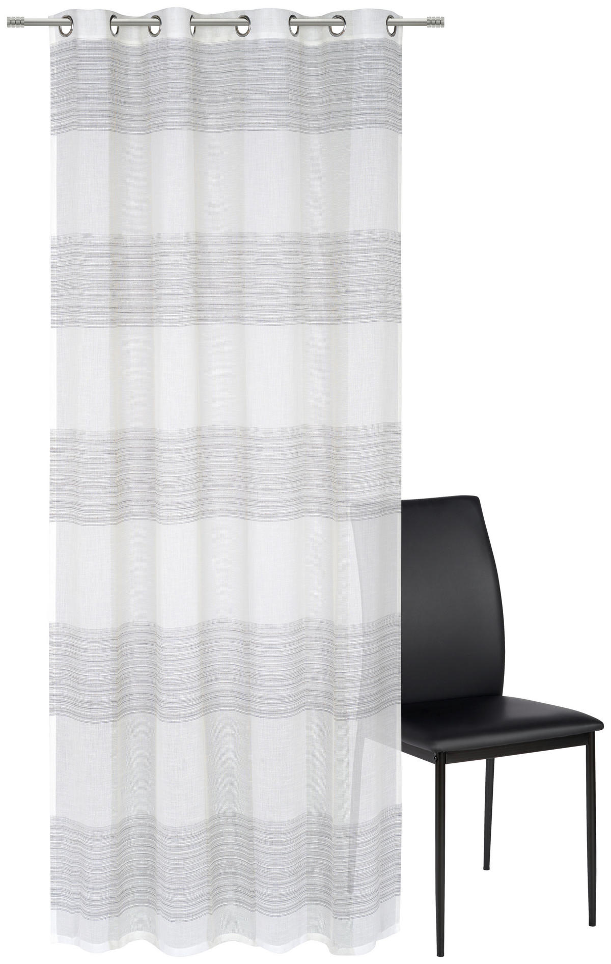 ÖSENSCHAL ARCADIA halbtransparent 140/245 cm   - Grau, KONVENTIONELL, Textil (140/245cm) - Esposa