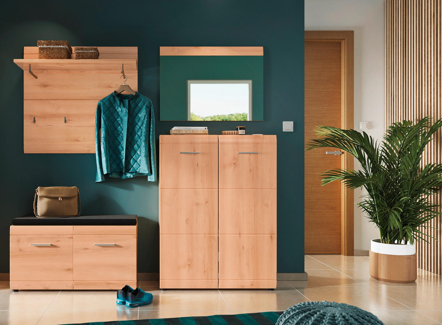 GARDEROBE Buchefarben - Buchefarben, Design (201/200/39cm) - Carryhome
