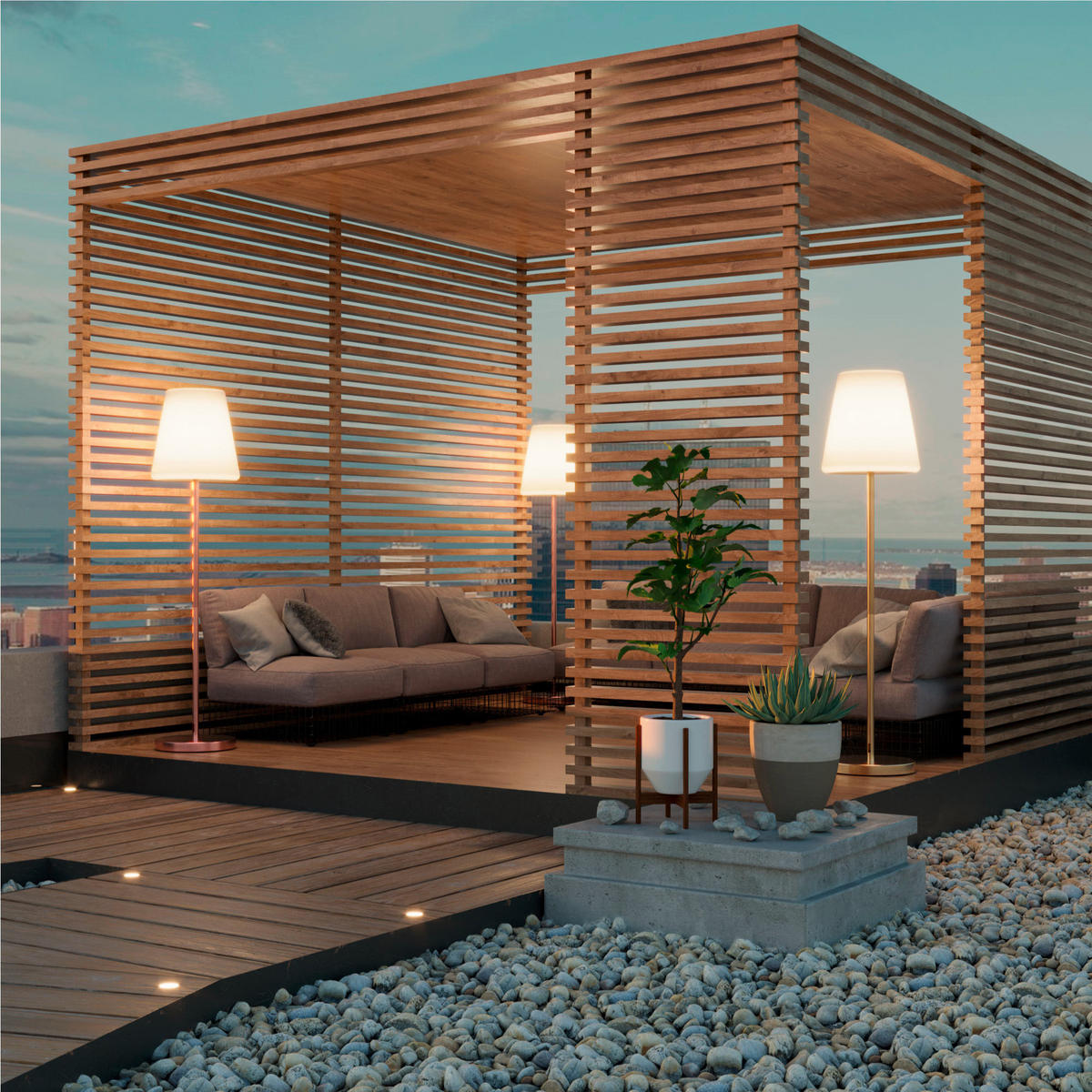LED-AUßENLEUCHTE Lola Slim 43.6/180/43.6 cm   - Roségold, Design, Kunststoff/Metall (43.6/180/43.6cm) - New Garden