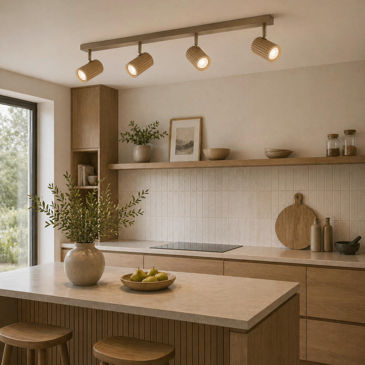 DECKENLEUCHTE LAKEWOOD 78,2/17,6/8 cm  - Braun, Design, Holz/Metall (78,2/17,6/8cm)